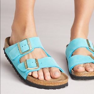 Birkenstock Arizona Nubuck Sandal Turquoise 38